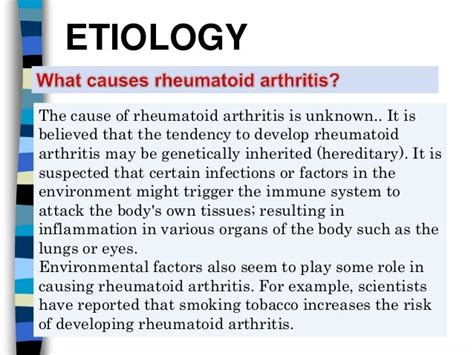 Rheumatoid Arthritis Ppt By Ann