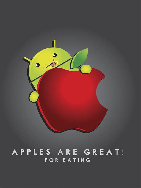 Free Download Android Vs Apple Funny Wallpapers For Android Fans