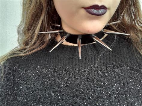 Extra Big Spiked Choker Spiked Choker Spiked Collar Spike Etsy