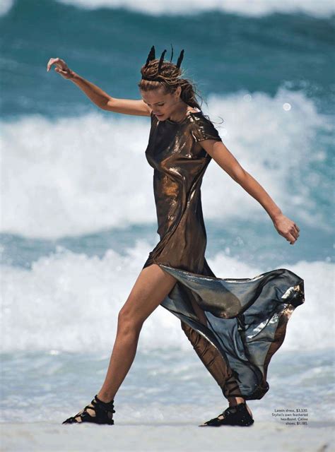 Edita Vilkeviciute In Beach Out Lensed By Gilles Bensimon For Vogue