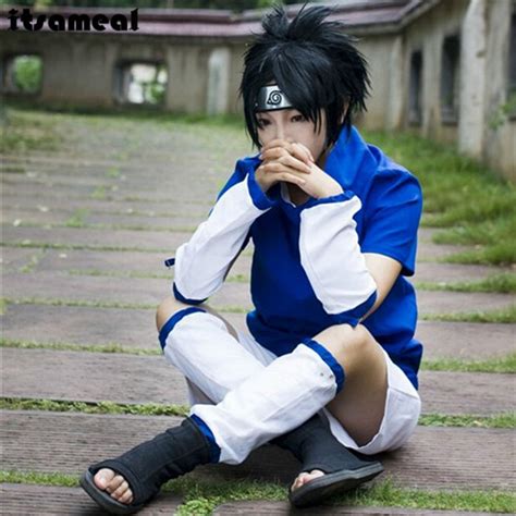 Athemis Naruto Uchiha Sasuke Cosplay Costume And Blue