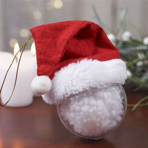 Small Fleece Santa Hat Ornament Table Decor Christmas And Winter