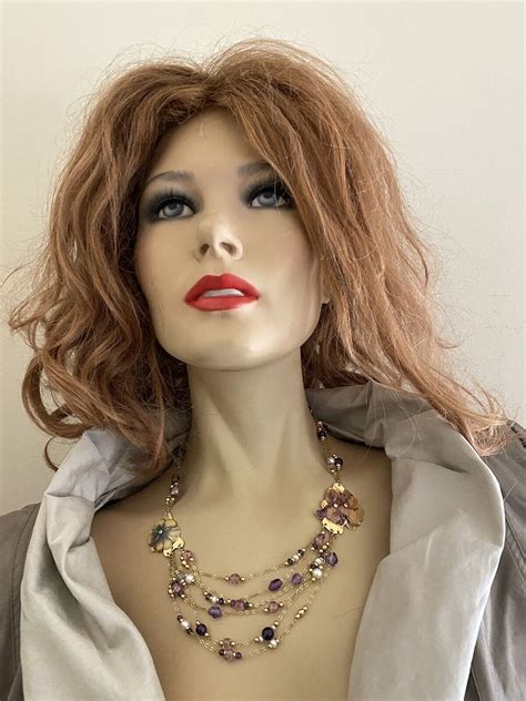 heavy 18k gold diamond tourmaline pearl enamel multi chain necklace italian ebay
