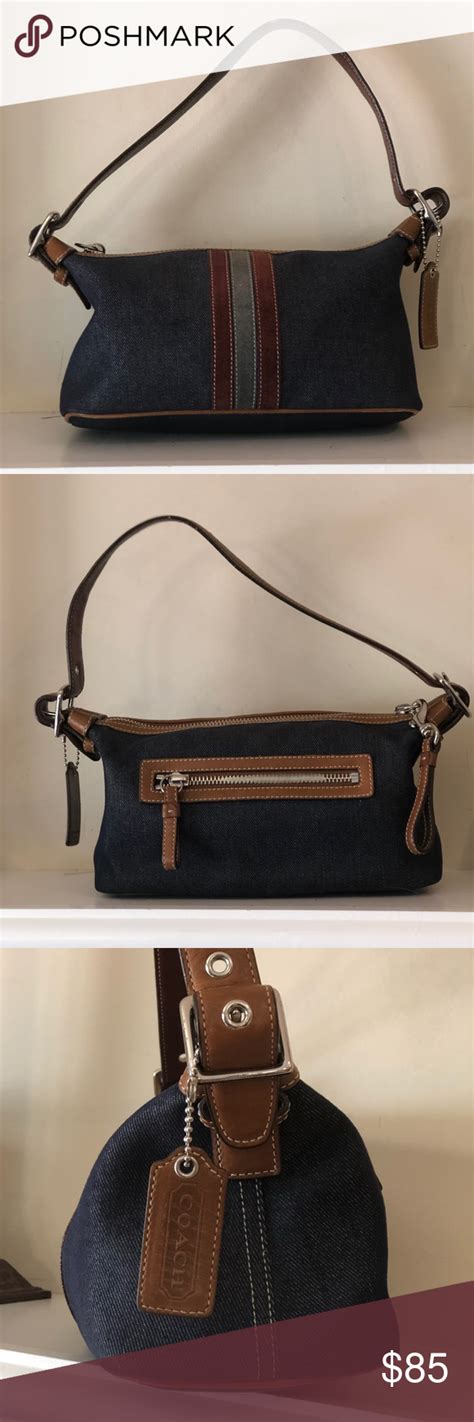 Coach Leather And Denim Bag Adorable Coach Denim And Leather Bag