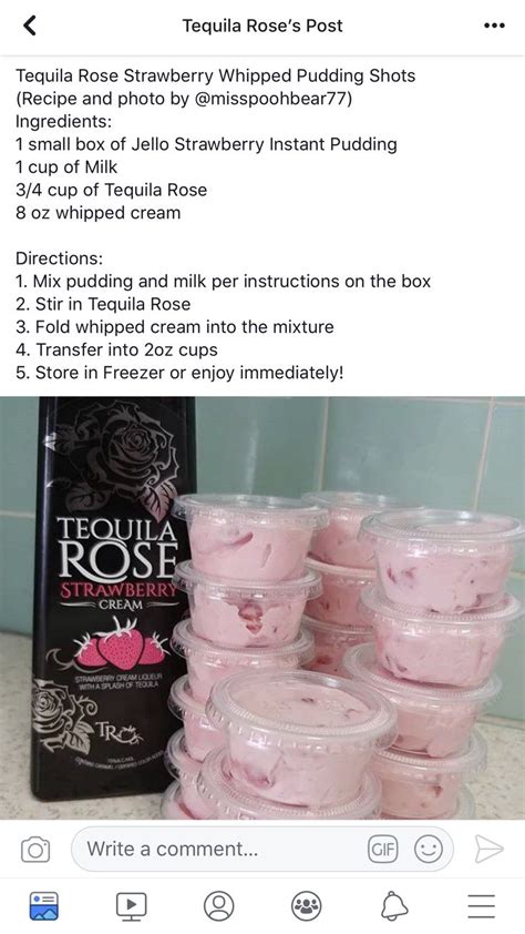 Tequila Rose Strawberry Pudding Shots Tequila Rose Shot Recipes