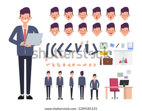 Businessman Character Creation Animation Ready Animated Stock Vector