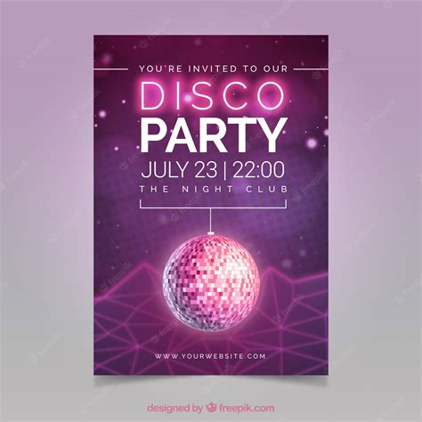 Free Vector Disco Party Flyer