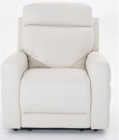 Atlin Designs Leather Reclining Chair In White Ad