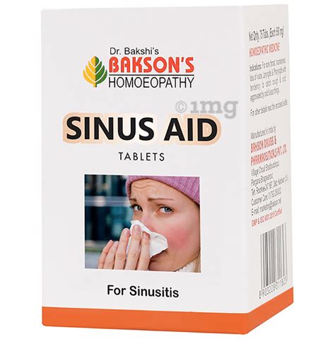 Bakson Sinus Aid Tablet Buy Bottle Of 750 Tablets At Best Price In