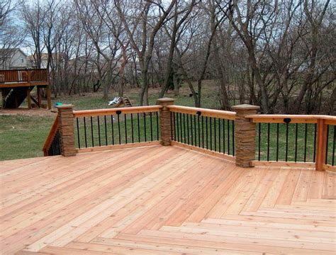 The irc requires guardrails to be at least 36 in height measured from the deck surface to the top of the rail. Deck Railing Post Height | Home Design Ideas