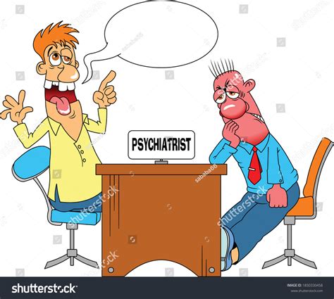 Stick Figure Psychiatrist Patient Therapy Session Stock Vector Royalty