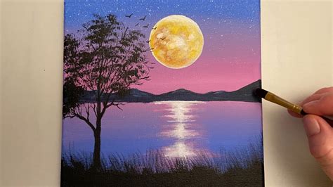 Realistic Moon Painting