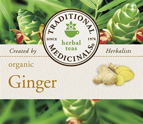 Traditional Medicinals Organic Ginger 16 Count Boxes Pack Of 6 Tea