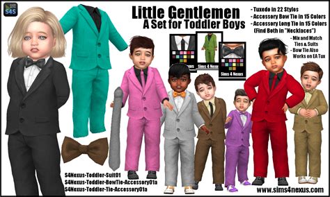 Little Gentlemen Toddler Set Original Content Sims 4 Nexus
