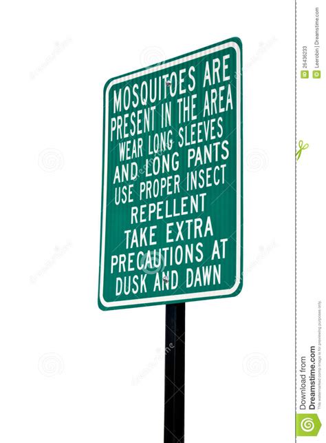 Mosquito Warning Sign Stock Photos Image 26436233