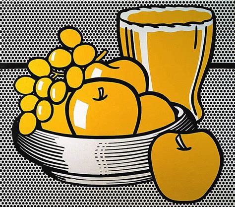 Roy Lichtenstein 1972 Still Life With Scalloped Bowl Oil And Magna