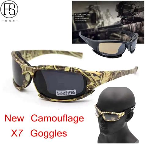 New Camouflage Polarized Tactical X7 Glasses Military Goggles Army Sunglasses With 4 Lens