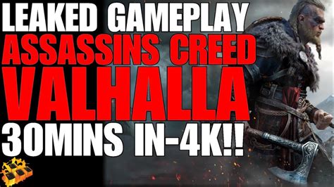 Assassins Creed Valhalla Gameplay 30mins Of Leaked 4k Gameplay