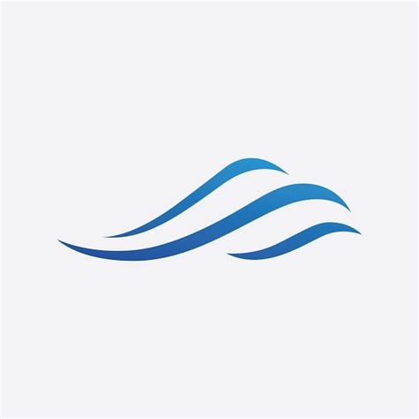 Premium Vector Blue Wave Logo Vector Water Wave Illustration