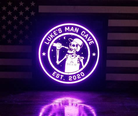 Custom Beer Led Sign Personalized Home Bar Pub Sign Lighted Sign Man Cave Ebay