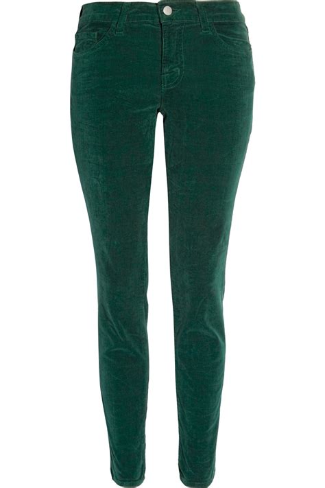 Lyst J Brand Mid Rise Corduroy Skinny Jeans In Green