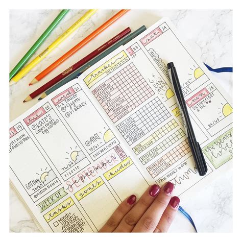 18 Super Pretty Bullet Journal Weeklies Inspiration For Your