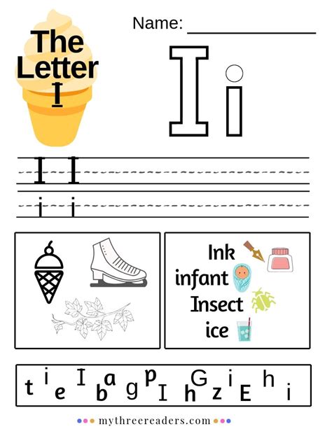 Free Printable Letter I Worksheets Printable Cards