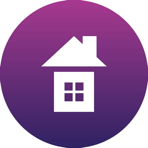 Home Icon In Purple Circle 12909527 Png