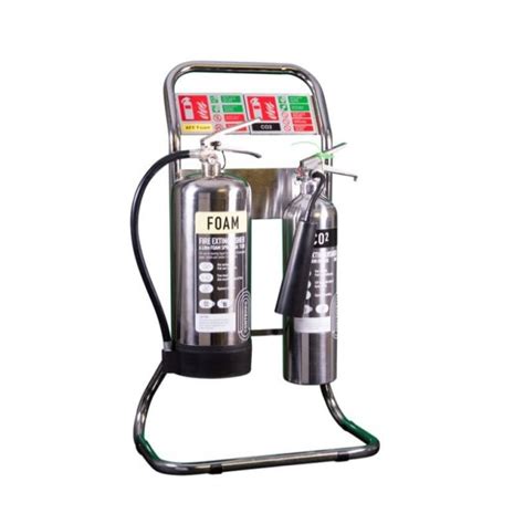 Double Fire Extinguisher Stand Stainless Steel From Firepro Plus