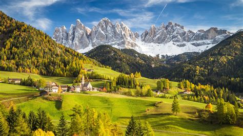 壁紙 アルプス、イタリア、村、山、樹木、谷、雲、秋 1920x1440 Hd 無料のデスクトップの背景 画像