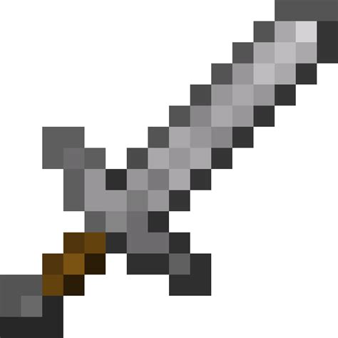 Pixilart Minecraft Stone Sword By Jbot13