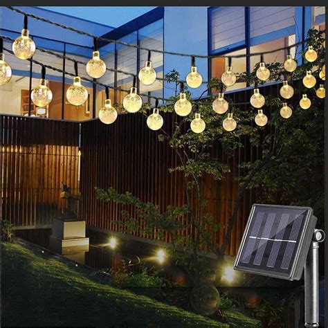 Vivibel Guirlande Lumineuse Solaire à LED avec Boule de 10 m 50 LED 8