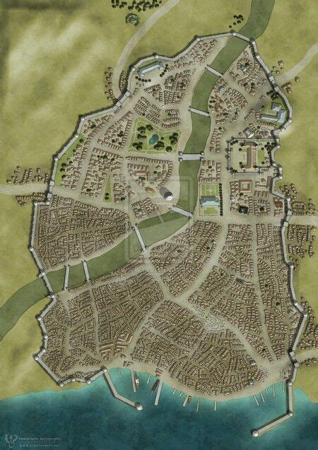 Fantasy City Map Fantasy World Map Fantasy Town Dnd World Map City