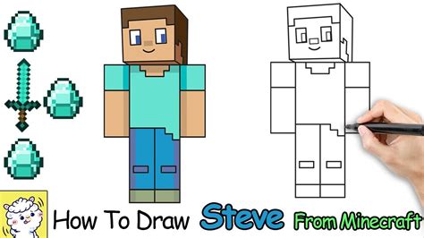 How To Draw Steve From Minecraft Easy For Beginners Youtube