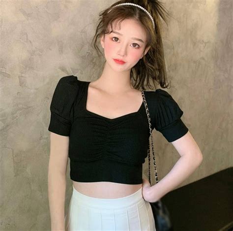 v neck crop top women s fashion tops blouses on carousell