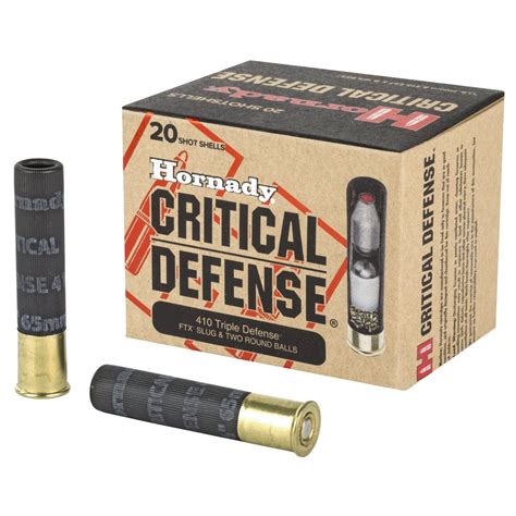 Hornady Critical Defense 410ga 25 Inch Triple Defense 20rdbox 410