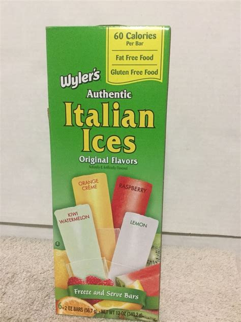 Wyler S Authentic Italian Ices Oz Freezer Bars Pack Of Original