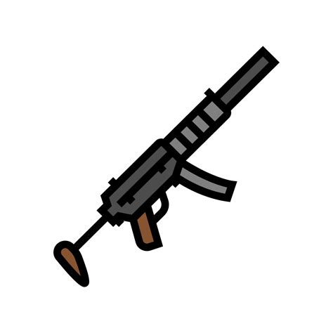 Rifle Weapon War Color Icon Vector Illustration Vector Art At Vecteezy