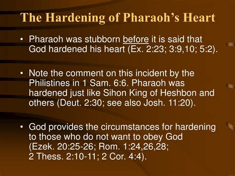 Ppt The Hardening Of Pharaohs Heart Powerpoint Presentation Free