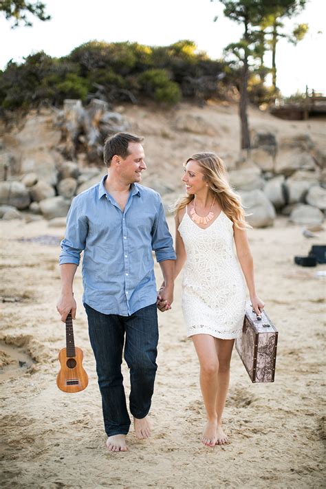 Lake Tahoe Picnic Engagement Session Glamour And Grace
