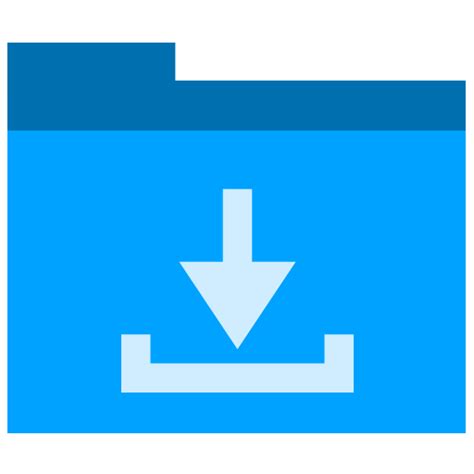 Downloads Icon Phlat Blue Folders Iconset Shaunkleyn