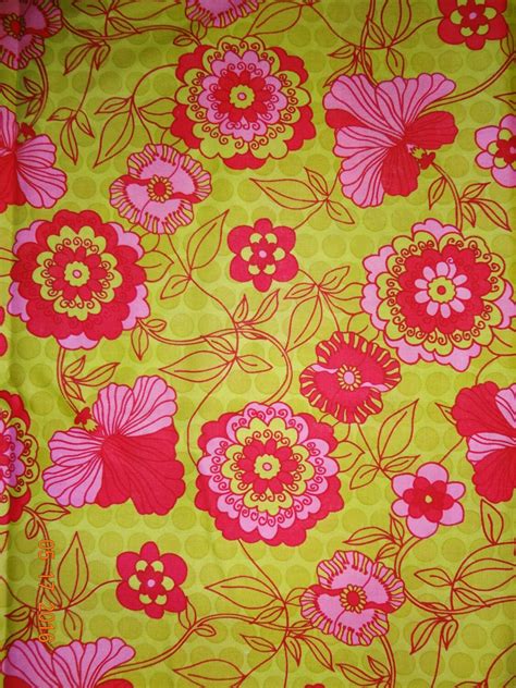 Lot Of 3 Pieces Pink And Green Floral Design Cotton Fabric Brother