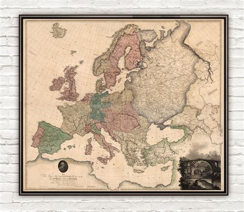 Old Map Of Europe Vintage Map Wall Map Print Vintage Maps And Prints