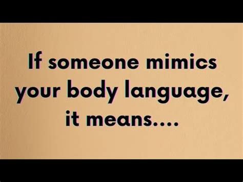 If Someone Mimics Your Body Language It Means YouTube