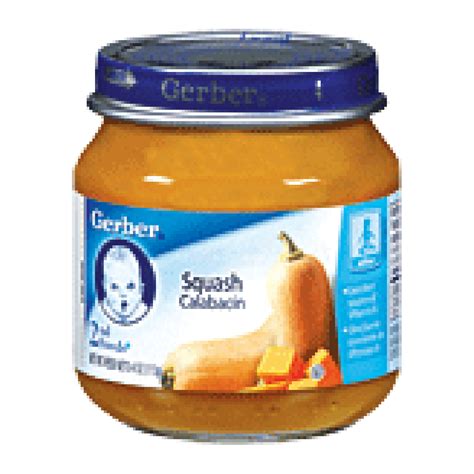 Vegetable, rice cereal, or pureed fruits are great starts. Gerber 2nd Foods Baby Food Squash 4oz - Stage 2 Food ...