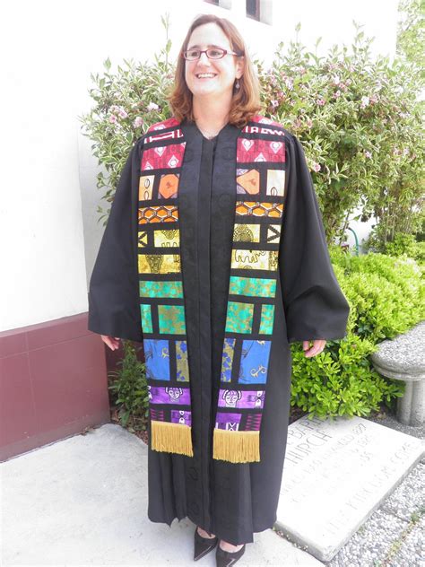 Clergy Stole Rainbow Colored African Prints In Stained Glass Etsy