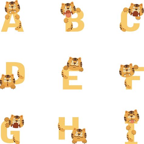 Alphabet A I Tiger Vector Art At Vecteezy