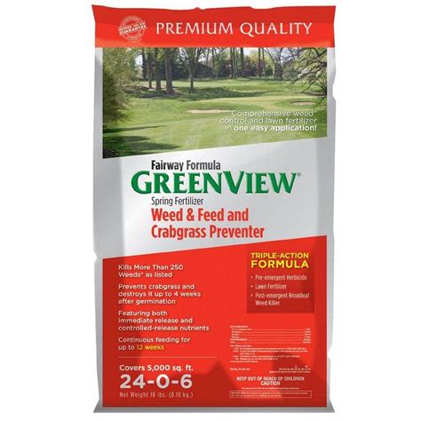 Greenview 18 Lbs Fairway Formula Spring Fertilizer Weed And Feed And