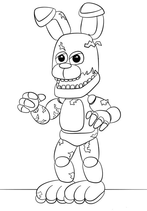 Monster Bonnie Coloring Page Free Printable Coloring Pages For Kids