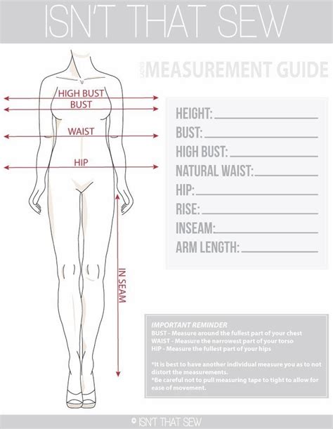 Pin By Rachel Sanker On Sewing Sewing Measurements Measurements For